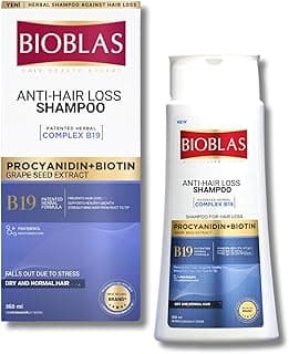 Bioblas Procyanidin & Biotin Saç Dökülmesine Karşı Anti-Stres Şampuan – Bitkisel Kompleks B19, Parabensiz, Tüm Saç Tipleri, 360 ml