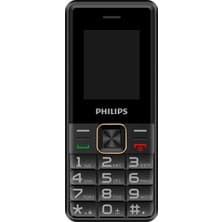 Philips Xenium E6105 4G Tuşlu Cep Telefonu Çift SIM Kartlı 1000 mAh Type-C Bluetooth FM Radyo Siyah