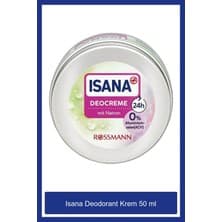 Isana Deodorant Krem 24 Saat Koruma Sağlayan Vegan Formül 50 ml Pudrasız