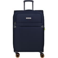 Pierre Cardin Ultra Light Hafif Lüx Kumaş Büyük Boy Valiz Lacivert 04PC6000
