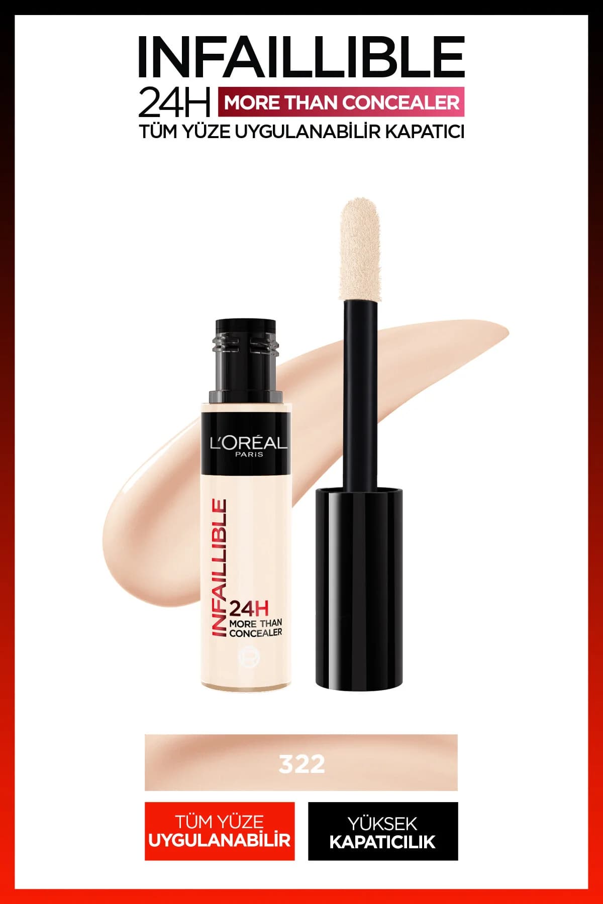 L'Oreal Paris Infaillible Tüm Yüze Uygulanabilir Kapatıcı 322 Neutre Concealer