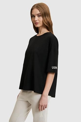 U.S. Polo Assn. Kadın Siyah Tişört 50323529-VR046