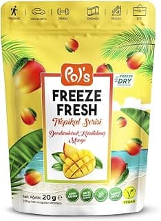 Pol's Freeze Fresh Dondurularak Kurutulmuş Mango 20 gr