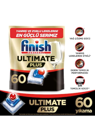 Finish Ultimate Plus Bulaşık Makinesi Deterjanı Kapsül Tablet 60 Adet