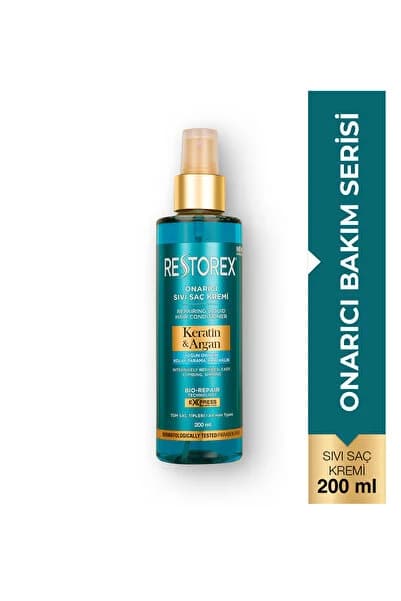Keratin & Argan Onarıcı Sıvı Saç Bakım Kremi 200 Ml