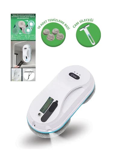 Kiwi KWC-7130 Uzaktan Kumandalı Sıvı Püskürtmeli Cam Silme Robotu