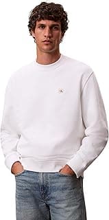 Calvin Klein Ls Eu 350Terry Badge Cn Bisiklet Yaka Sweatshirt, LV04RC273GUB1