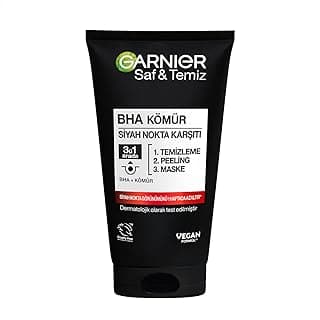 Garnier Skin Naturals Saf & Temiz Siyah Nokta Karşıtı Kömürlü 3'ü 1 arada (1 x 150 ml)