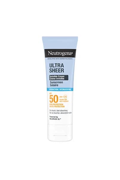 Neutrogena Ultra Sheer Hydrating Cream SPF50 Yüz Güneş Kremi, 50 ml