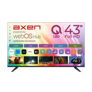 Axen AX43QFMLN-W02S 43" 109 Ekran Full HD QLED WebOS Smart TV Kablosuz Ekran Yansıtma HDR Wi-Fi
