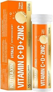 Nutraxin Vitamin C-D-Zinc 15 Efervesan Tablet Takviye Edici Gıda