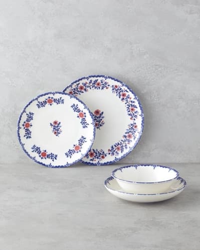 Bluebell Porselen Yemek Takımı 24 Parça 6 Kişilik Mavi
