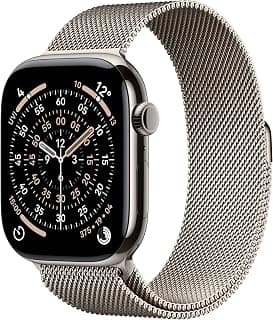 Apple Watch Series 11 GPS + Cellular 46 mm Natürel Titanyum Kasa Akıllı Saat ve Natürel Milano Loop - S/M. Uyku Skoru, Fitness Takibi, Sağlık İzleme, Hep Açık Ekran