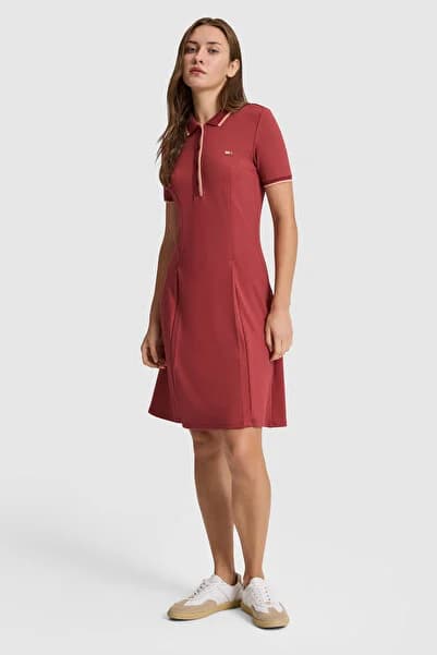 U.S. Polo Assn. Kadın Vişne Örme Elbise 50323495-VR223
