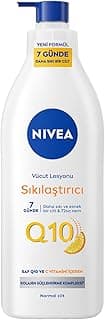 NIVEA Q10 Sıkılaştırıcı Vücut Losyonu 400 ml, 10 Günde Sıkı Cilt, 48 Saat Nemlendirme,C Vitamini,Kolajen,Normal Ciltler için Vücut Losyonu