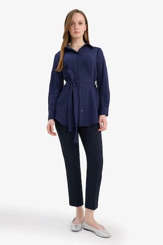 Defacto Regular Fıt Gofre Dokulu Tunik G8505ax26spnv31 Lacivert-nv31
