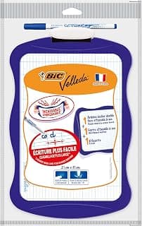 BIC Velleda Mini Beyaz Tahta, Kalem 1721, Silgi, 20 x 30 cm. Yazı Tahtası, Mavi Kalem ve Silgi ile Birlikte