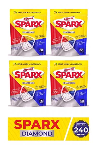 ASPEROX SPARKS DİAMOND BULAŞIK KAPSÜLÜ 60 LI 4 ADET