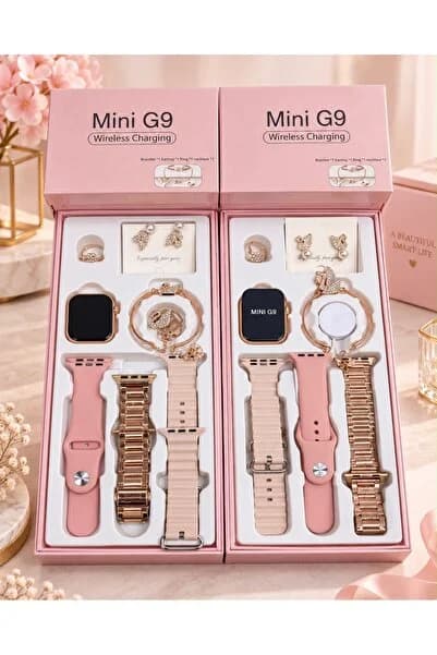 Bahzer ticaret Spiface Luxury Pink Smart Watch Set