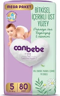 Canbebe Bebek Bezi 5 Beden (11-18 kg) 80 Adet