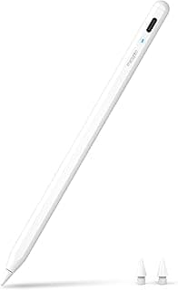 Metapen Kalem A8 iPad 2018-2025 ile Uyumlu, 2X Daha Hızlı Şarj, Avuç İçi Reddi, Eğim Hassasiyeti Stylus Kalem Apple iPad 11/10/9/8/7/6 Gen, Pro 12.9/11'', Air 3.-5. Mini 5./6 (Beyaz)