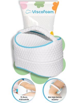 Viscofoam Silindir Diz Arası Ortopedik Yastık Bacak Arası Visco Yastık