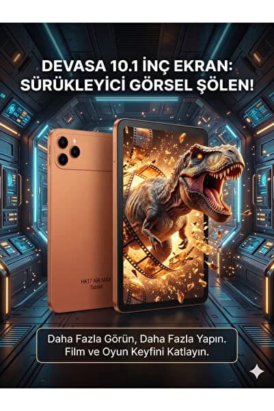 İ-TAB 17 Pro Max Tablet - 16GB RAM 1TB Hafıza | Sim Kartlı | Klavye Mouse Kalem Kılıf Full Set
