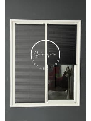 Serin Home Collection Antrasit Katlanabilir Plise Perde, Cam Balkon Perdeleri, Ofis Perdeleri, Pvc Pencere Perdeleri