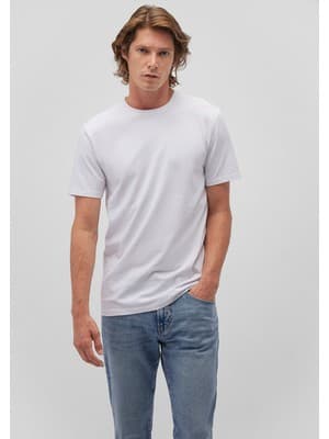 Mavi Stretch Beyaz Basic Tişört 061747-620