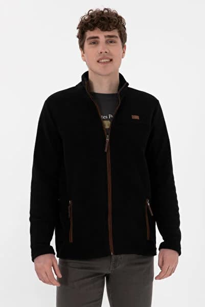 U.S. Polo Assn. Erkek Siyah Polar Örme Hırka 50290594-VR046
