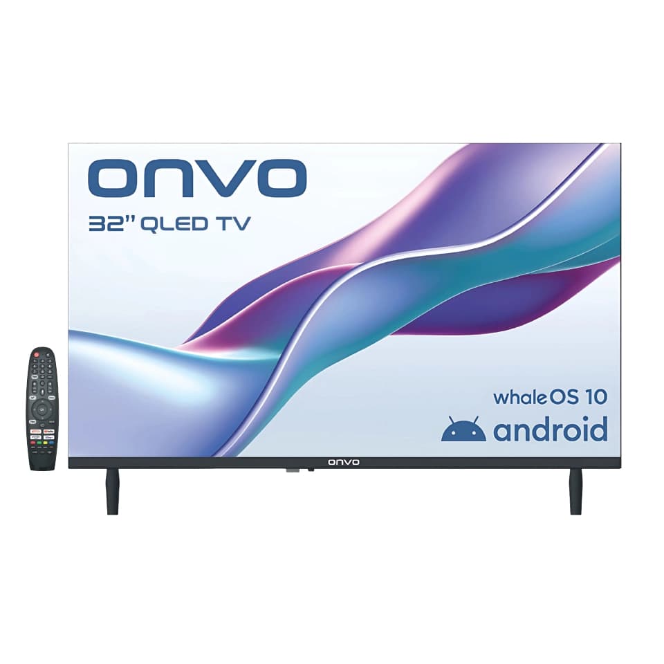 Onvo 32VQ80F2HA 32” Frameless HD Whale OS 10 Qled TV