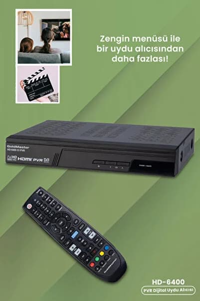 GoldMaster HD-6400 CI PVR HDMI Çıkışlı USB Full HD Uydu Alıcısı