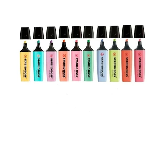 Stabilo Boss Pastel Fosforlu Kalem 10 Renk 6 Renk + 4 Yeni Renk Çok Renkli