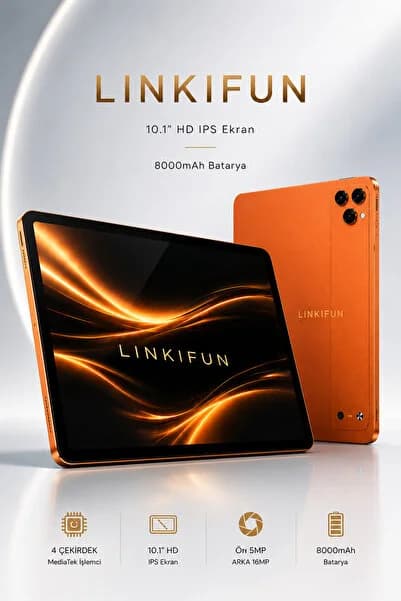 Tablet | 10.1" IPS Ekran • 4GB RAM • 32GB Hafıza • 8000mAh Batarya • SIM Destekli • Mouse + Klavye Seti Hediyeli