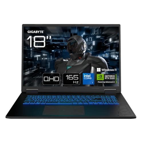GIGABYTE GAMING A18 PRO Slim Gaming Notebook, 18 inç 165Hz QHD 16:10 3ms IPS Ekran, NVIDIA GeForce RTX 5070Ti 12GB 115W, Intel Core 7 240H, 32GB DDR5 RAM, 1TB SSD, Windows 11 Home