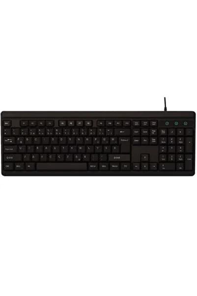 Kb-741F Siyah-Gri Usb 2 Metre Bakır Kablolu Tamamen Türkçe F Klavye
