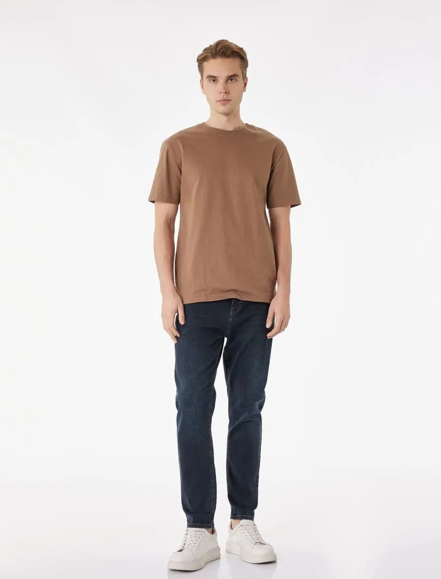 Normal Bel Regular Fit Pamuklu Tapered Jean Pantolon - Joe Jean