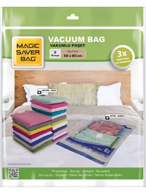 Magic Saver Bag 2'li Vakumlu Poşet Seti (XL)
