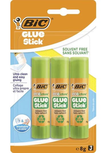 Bic Eco Glue Stick Yapıştırıcı 8 GR 3'lü Blister