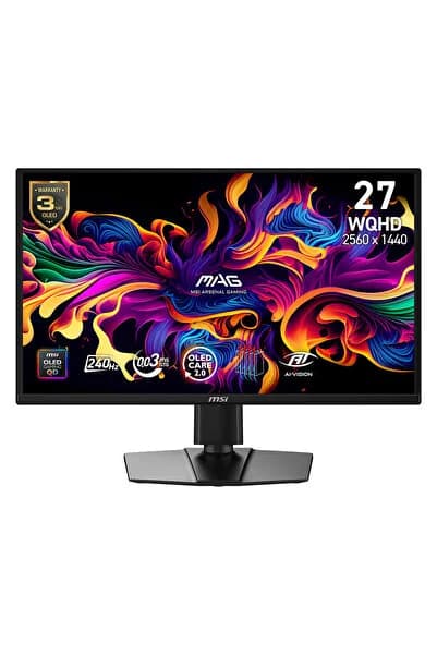 MSI MAG 272QP QD-OLED X24 26.5 inç 240Hz 0.03ms 2K WQHD Adaptive Sync QD-OLED Pivot Gaming Monitör