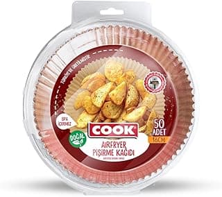 Cook Airfryer Pişirme Kağıdı, Standart Boy, 16 cm, 50 Adet
