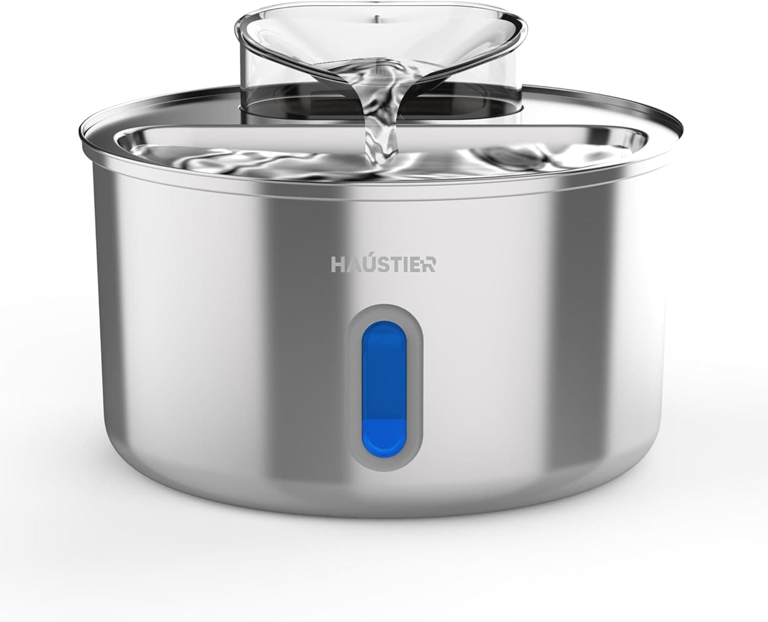 Haustier WF009L-W Pencereli Otomatik Kedi Su Sebili,Kedi Su Çeşmesi, Su Pınarı 3.5Lt Geniş Hazne, SUS304 Çelik, Ultra Sessiz, Çok Katmanlı Filtrasyon, Metal Tasarım (Metal, Pencereli)