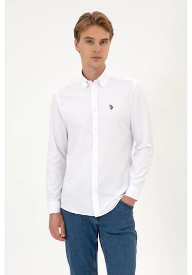 U.s. Polo Assn. Erkek Beyaz Gömlek Basic 50316723-vr013 Beyaz