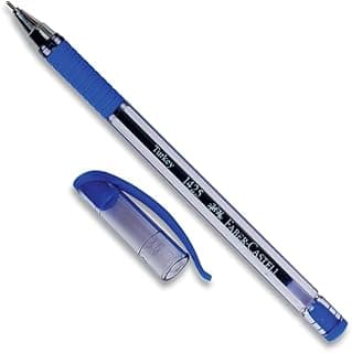 Faber-Castell İğne Uç Tükenmez Kalem Seti, 10’lu, Mavi, 0.7 mm, Rahat Yazım, Ergonomik Tutuş