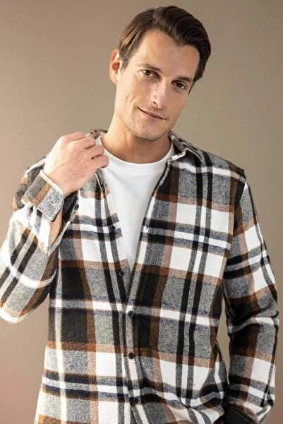 Defacto Regular Fit Kareli Oduncu Flanel Uzun Kollu Gömlek S9275AZ22AU