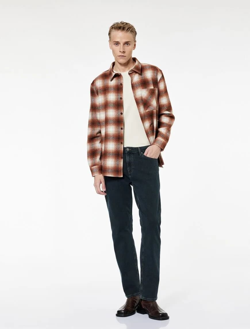 Normal Bel Pamuklu Straight Fit Jean Pantolon - Mark Jean