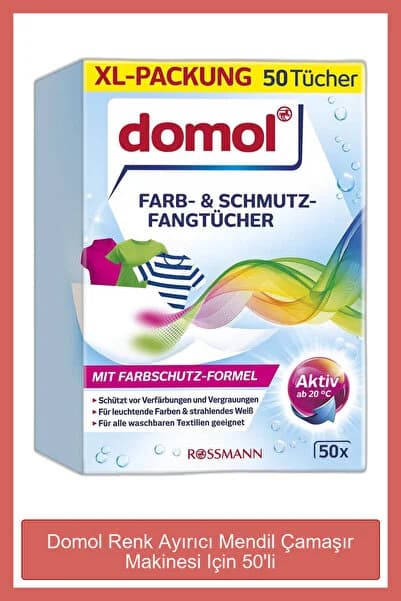 Domol Renk Ayırıcı Mendil Çamaşır Makinesi Için 50'li