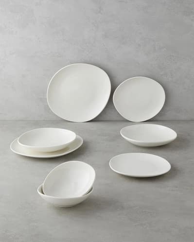 Shape Porselen Yemek Takımı 8 Parça 2 Kişilik Beyaz