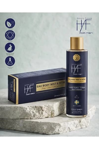 history future İntim Özel Bölge Temizleyici Kötü Koku Giderici Ferahlatıcı Erkek Vücut Spreyi 200 ml