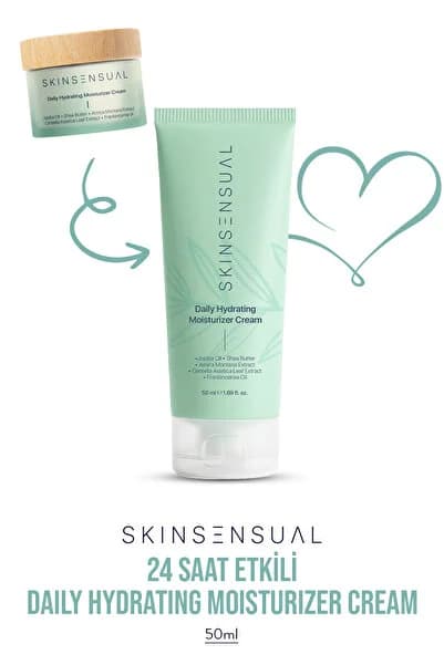 Skin Sensual Daily Hydrating Moisturizer Cream Jojoba Oil Shea Butter 24 Saat Etkili Nemlendirici